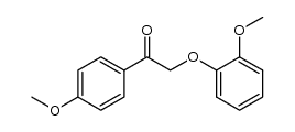 2-(2-甲氧基苯氧基)-1-(4-甲氧基苯基)乙酮结构式