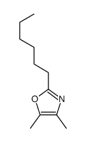 2-Hexyl-4,5-dimethyloxazole Structure
