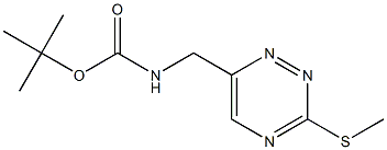 N-Boc-1-[3-(Methylthio)-1,2,4-triazin-6-yl]methylamine Structure