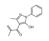1-(5-hydroxy-3-methyl-1-phenyl-1H-pyrazol-4-yl)-2-methylprop-2-en-1-one结构式