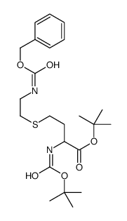 tert-butyl 2-[(2-methylpropan-2-yl)oxycarbonylamino]-4-[2-(phenylmethoxycarbonylamino)ethylsulfanyl]butanoate Structure