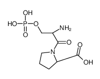 (2S)-1-[(2S)-2-amino-3-phosphonooxypropanoyl]pyrrolidine-2-carboxylic acid结构式