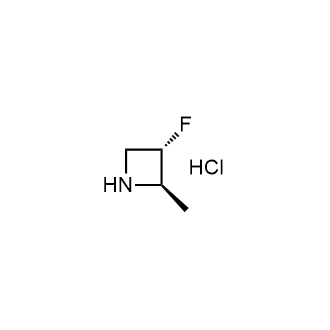 (2R,3S)-3-氟-2-甲基氮杂环丁烷盐酸盐结构式