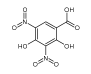 2,4-dihydroxy-3,5-dinitro-benzoic acid结构式