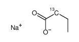 丁酸钠-2-13C结构式