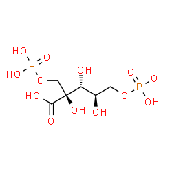 2-carboxyribitol 1,5-bisphosphate Structure