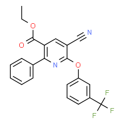 Ethyl 5-cyano-2-phenyl-6-[3-(trifluoromethyl)phenoxy]nicotinate Structure