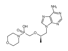 [2-(6-氨基-9H-嘌呤-9-基)-1-甲基乙氧基]甲基]-4-吗啉基次膦酸结构式
