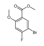 5-溴-4-氟-2-甲氧基苯甲酸甲酯结构式