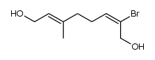 (E)-2-bromo-6-methylocta-2,6-diene-1,8-diol结构式
