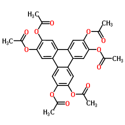 2,3,6,7,10,11-Triphenylenehexayl hexaacetate structure