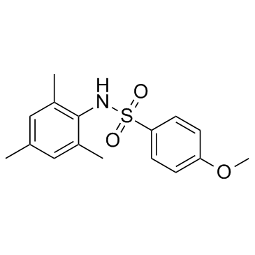 4-甲氧基-N-(2,4,6-三甲基苯)苯磺酰胺结构式