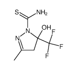 5-hydroxy-3-methyl-5-trifluoromethyl-4,5-dihydro-1H-pyrazolethiocarboxy amide结构式