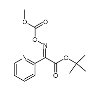 t-butyl α-anti-(methoxycarbonyl)oximino-α-(2-pyridyl)acetate结构式