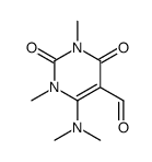 6-二甲基胺-1,3-二甲基-2,4-二氧-1,2,3,4-四氢嘧啶-5-甲醛结构式