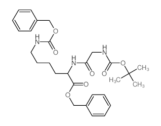 benzyl 6-phenylmethoxycarbonylamino-2-[[2-(tert-butoxycarbonylamino)acetyl]amino]hexanoate结构式