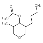 3-丁基-5-甲基四氢化-2H-吡喃-4-醇乙酸酯结构式