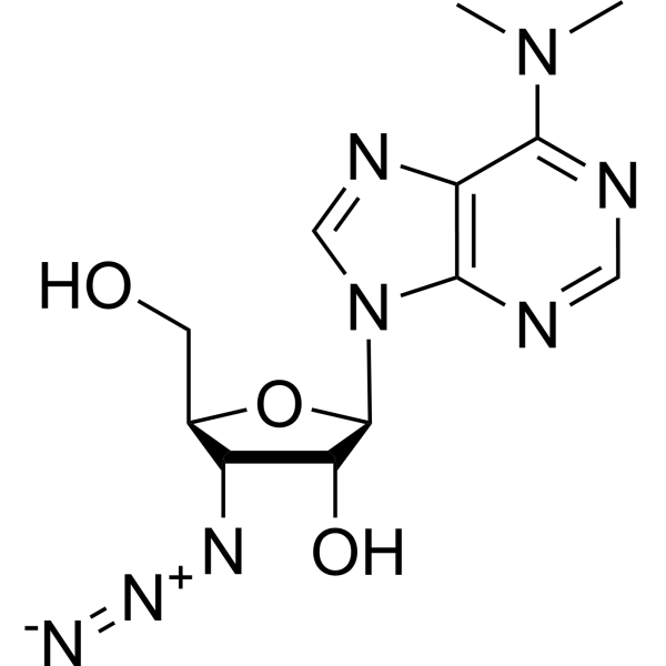 3’-Azido-3’-deoxy-N6,N6-dimethyladenosine结构式
