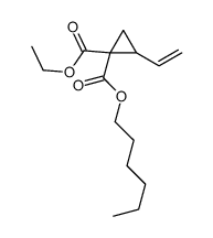 1-O-ethyl 1-O'-hexyl 2-ethenylcyclopropane-1,1-dicarboxylate结构式