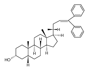 24.24-diphenyl-5β-cholen-(23)-ol-(3α)结构式