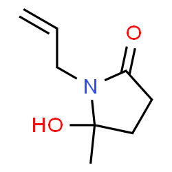 2-Pyrrolidinone, 5-hydroxy-5-methyl-1-(2-propenyl)- (9CI)结构式