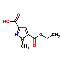 5-(乙氧基羰基)-1-甲基-1H-吡唑-3-羧酸结构式