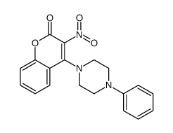 3-nitro-4-(4-phenylpiperazin-1-yl)chromen-2-one结构式