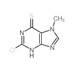 6H-Purine-6-thione,2-chloro-1,7-dihydro-7-methyl-结构式