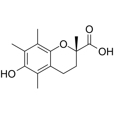 (S)-(-)-6-羟基-2,5,7,8-四甲基色满-2-羧酸结构式