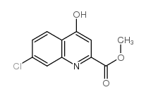 2-Quinolinecarboxylicacid, 7-chloro-4-hydroxy-, methyl ester structure