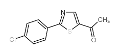 1-[2-(4-氯苯基)-1,3-噻唑-5-基]-1-乙酮结构式
