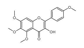 3-hydroxy-5,6,7,4'-tetramethoxymethoxyflavone结构式