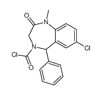 7-chloro-1-methyl-2-oxo-5-phenyl-1,2,3,5-tetrahydro-benzo[e][1,4]diazepine-4-carbonyl chloride结构式