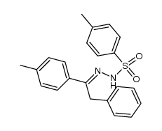 4-methyl-N'-(2-phenyl-1-(p-tolyl)ethylidene)benzenesulfonohydrazide结构式