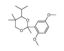2-(2,5-dimethoxyphenyl)-2,5,5-trimethyl-4-propan-2-yl-1,3-dioxane结构式