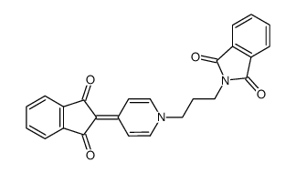 N-{3-[4-(1,3-dioxo-indan-2-ylidene)-4H-pyridin-1-yl]-propyl}-phthalimide结构式