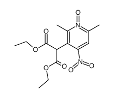 2-(2,6-Dimethyl-4-nitro-1-oxy-pyridin-3-yl)-malonic acid diethyl ester Structure