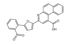 3-[5-(2-nitrophenyl)furan-2-yl]benzo[f]quinoline-1-carboxylic acid Structure