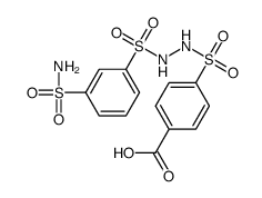 4-[[(3-sulfamoylphenyl)sulfonylamino]sulfamoyl]benzoic acid Structure