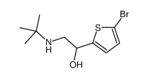 1-(5-溴-2-噻吩)-2-叔丁基氨基乙醇结构式