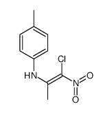 N-(1-chloro-1-nitroprop-1-en-2-yl)-4-methylaniline结构式