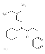 N-cyclohexyl-N-(2-diethylaminoethyl)-3-phenyl-propanamide structure