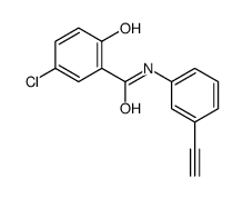 5-chloro-N-(3-ethynylphenyl)-2-hydroxybenzamide结构式
