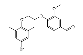 4-[2-(4-bromo-2,6-dimethylphenoxy)ethoxy]-3-methoxybenzaldehyde结构式