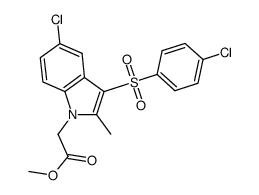 5-chloro-3-[(4-chlorophenyl)sulfonyl]-2-methyl-1H-indole-1-acetic acid methyl ester结构式
