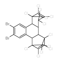 10,11-dibromo-1,2,3,4,5,6,7,8,13,13,14,14-dodecachloro-1,4,4a,4b,5,8,8a,12b-octahydro-1,4,5,8-dimethanotriphenylene结构式