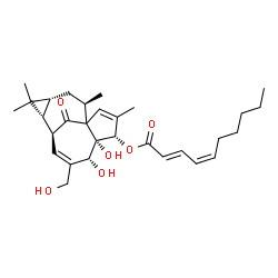 3-O-(2'E,4'Z-癸二烯酰基)-20-去氧巨大戟萜醇结构式