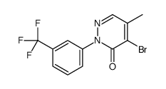 4-bromo-5-methyl-2-[3-(trifluoromethyl)phenyl]pyridazin-3-one Structure