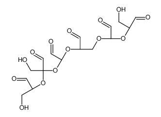 (2S)-3-hydroxy-2-[(2R)-1-hydroxy-3-oxopropan-2-yl]oxy-2-[(1R)-1-[(2R)-1-[(1S)-1-[(2R)-1-hydroxy-3-oxopropan-2-yl]oxy-2-oxoethoxy]-3-oxopropan-2-yl]oxy-2-oxoethoxy]propanal结构式