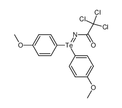 N-(trichloroacetyl)-di-(p-methoxyphenyl)tellurimide monohydrate结构式